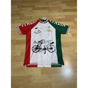 3M CAVERNI Leonardo Da Vinci Italia Cycling Bicycle Team Jersey Shirt Sz LG‎